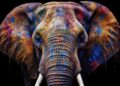 Rescued Elephant Paints Self-Portrait