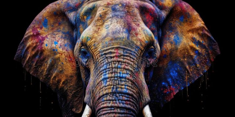 Rescued Elephant Paints Self-Portrait